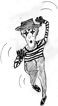 Mime contorting. Copyright 2007 Busterdsing.